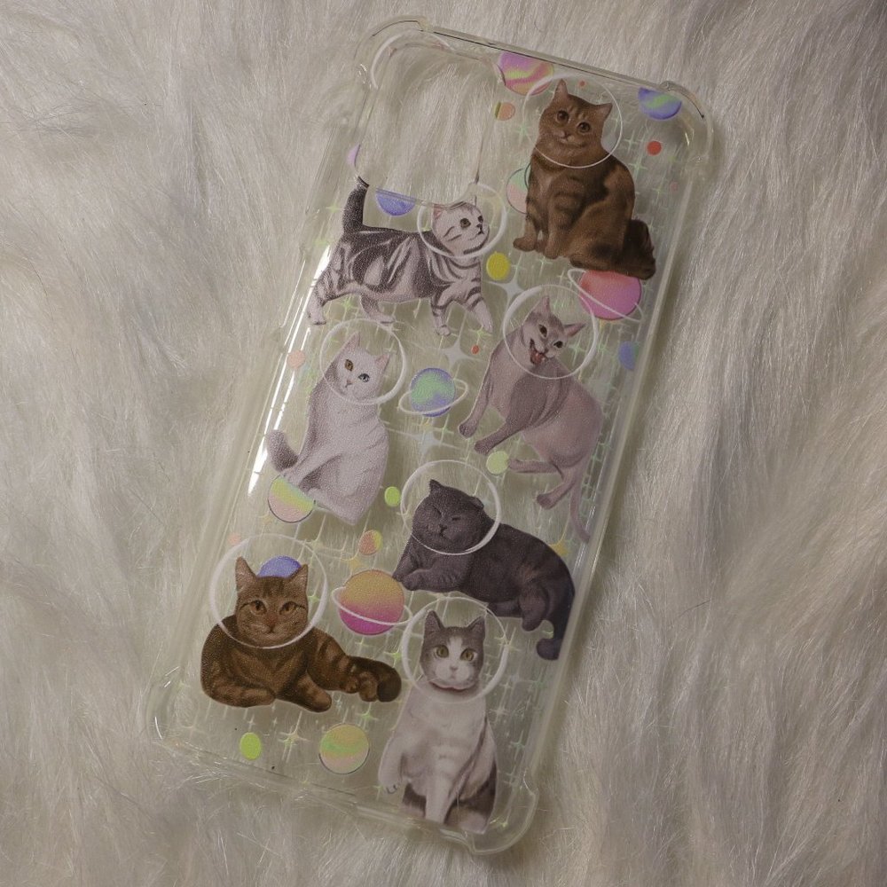 Moto G Stylus Phone Case with Astronaut Cats in Outer Space Design